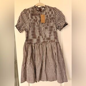 RIHOAS Women's Casual Dress in Brown Checkered
